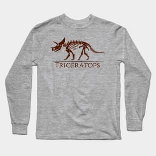 Triceratops Skeleton Long Sleeve T-Shirt